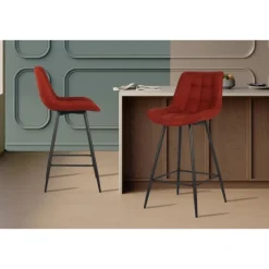 Tabouret de bar Ariba - Rouge - 5630-5
