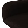 Tabouret de bar avec accoudoirs Rox en tissu noir