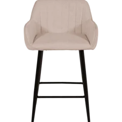 Tabouret de bar coutner Rox avec accoudoirs beige