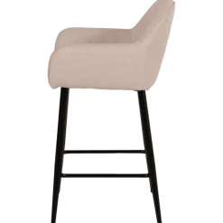 Tabouret de bar coutner Rox avec accoudoirs beige