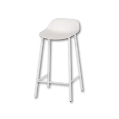 Tabouret de bar Louis HT65 EP91 PP91 Blanc