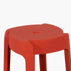 Tabouret empilable Rouge Elin