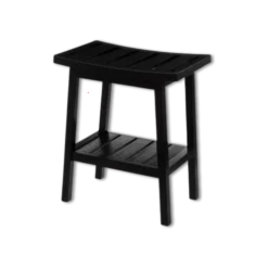 Tabouret en bambou noir - 174605A