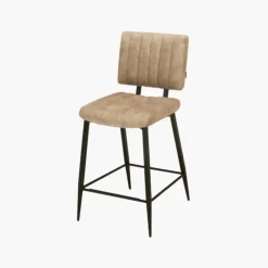 Vicenza - Tabouret de bar tissu Goldy Sand