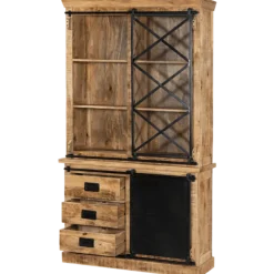 Vitrine Barn 003 bois massif mangue