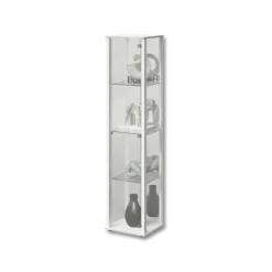 Vitrine Bora - blanc et miroir 109-505
