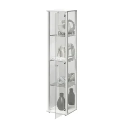 Vitrine Bora - blanc et miroir 109-505