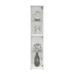 Vitrine Bora - blanc et miroir 109-505