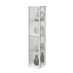 Vitrine Bora - blanc et miroir 109-505