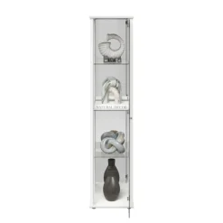 Vitrine Bora - blanc et miroir 109-505