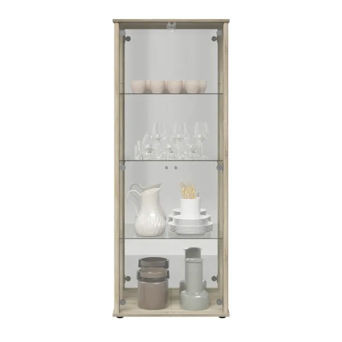 Vitrine Bora - chêne et miroir 109-303