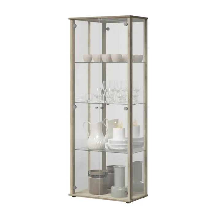 Vitrine Bora - chêne et miroir 109-303