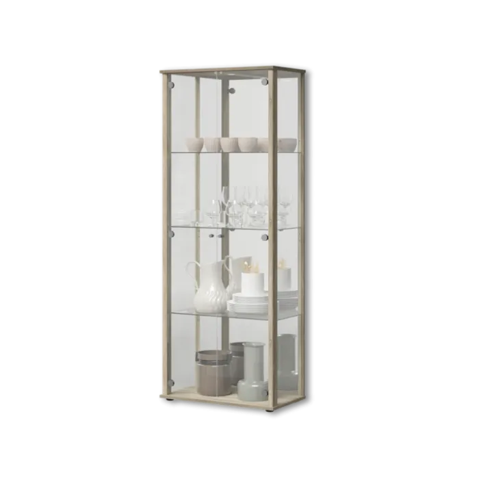 Vitrine Bora - chêne et miroir 109-303