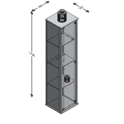 Vitrine Bora 1P blanc
