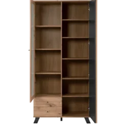 Vitrine Medan chêne artisan/anthracite