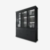 Vitrine 3P Valencia chêne noir