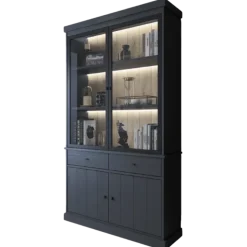 Vitrine 2P Valencia chêne noir